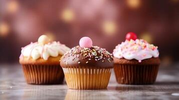 Delicious cupcake. Illustration photo