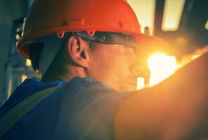 Construction Worker in Sun photo