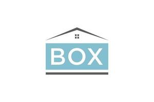 BOX real estate logo design template element suistable for business residental vector