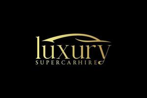 luxury supercar gold logo design template element vector , suistable for business of buying and selling luxury cars