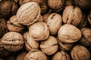 Pile of Organic Walnuts photo