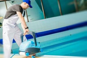 automatizado piscina limpiador foto