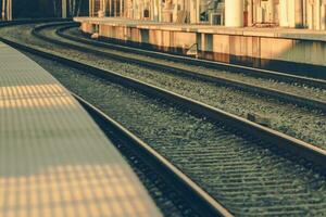 Railroad Platform and Tracks photo