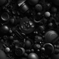 Dark black Geometric grid background created with technology photo