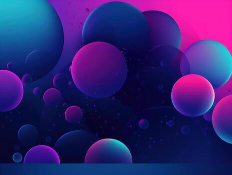 Composition with abstract geometric shapes circles with shadows and highlights Modern blue background created with technology photo