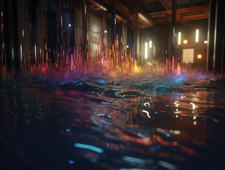 Big data visuliastion cyberspace created with technology photo