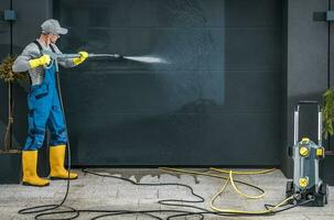 Residential Garage Doors Powerful Pressure Washing photo