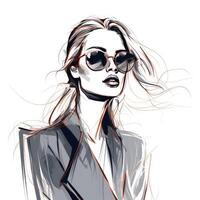 Abstract fashion illustration. Illustration photo