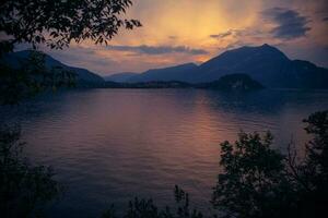 Bellagio Italy Lake Como Sunset photo