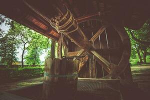 Vintage Wooden Well photo