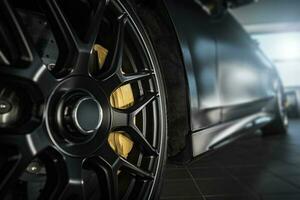 Performance Vehicle Alloy Wheel with Low Profile Sport Tire photo