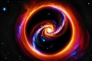 Space background. Cosmic Enigma. Capturing the Mysteries of a Black Hole in Space. photo