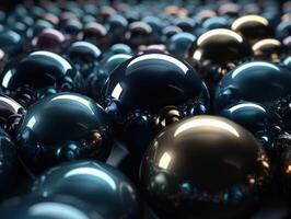 Futuristic abstract spheres geometric background created with technology. photo