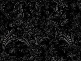 Seamless pattern Royal vintage Victorian Gothic background Rococo venzel and whorl created with technology. photo