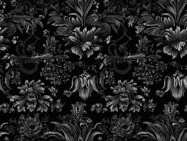 Seamless pattern Royal vintage Victorian Gothic background Rococo venzel and whorl created with technology. photo