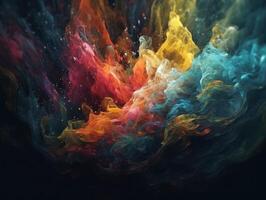 Abstract fractal. Fractal art background for creative design. Decoration for wallpaper, desktop, poster, cover booklet. Created with technology photo