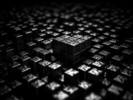 Futuristic cement cubes background Abstract geometric mosaic grid Square tiles pattern technology photo