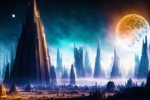 Space exploration. The Cosmic Connection. Exploring the Wonders of Space and Earth. photo