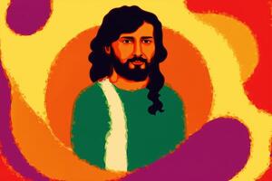 un ilustración de Jesús Cristo. viaje con Jesús, el salvador. generativo ai foto