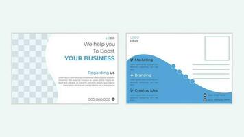 Modern creative professional corporate postcard or EDDM postcard design vector template, abstract background