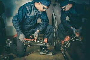 Car Mechanic in Garage photo