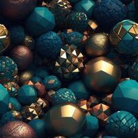 Colorful seamless geometric pattern created with technology photo