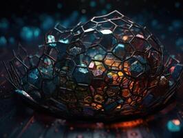 Colorful abstract background An abstract image featuring organic shapes and lines that intersect and overlap created with technology. photo