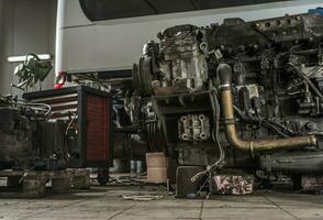 entrenador autobús diesel motor restauracion foto