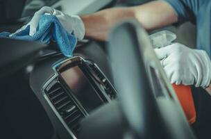 Car Cockpit and Dashboard Cleaning photo