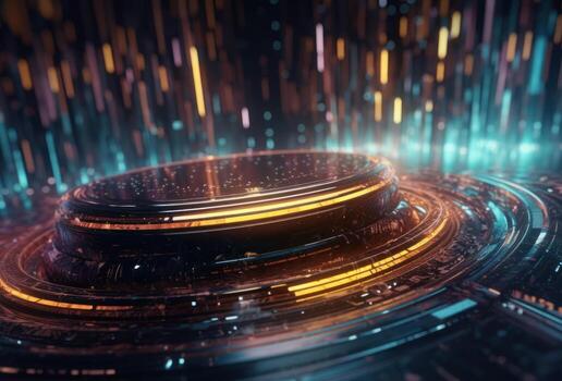 Big data visuliastion cyberspace created with technology photo