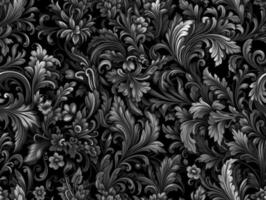 Seamless pattern Royal vintage Victorian Gothic background Rococo venzel and whorl created with technology. photo