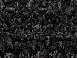 Seamless pattern Royal vintage Victorian Gothic background Rococo venzel and whorl created with technology. photo