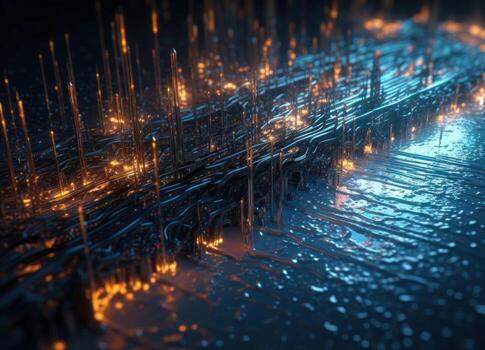 Big data visuliastion cyberspace created with technology photo