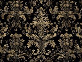 Royal vintage Victorian Gothic background Rococo venzel and whorl created with technology. photo