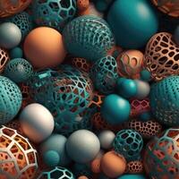 Colorful seamless geometric pattern created with technology photo