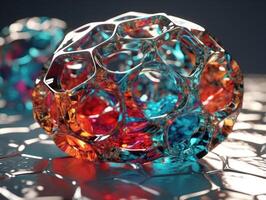Colorful glass abstract background An abstract image featuring organic shapes and lines that intersect and overlap created with technology. photo