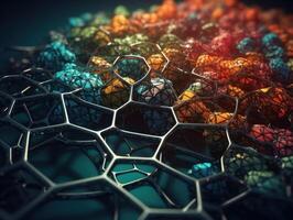Colorful abstract background An abstract image featuring organic shapes and lines that intersect and overlap created with technology. photo