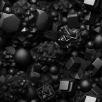 Dark black Geometric grid background created with technology photo