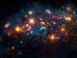 Global connection internet technology Futuristic network lines background Created with technology photo