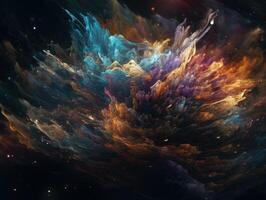 Abstract fractal. Fractal art background for creative design. Decoration for wallpaper, desktop, poster, cover booklet. Created with technology photo