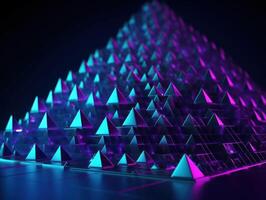 Futuristic abstract triangle geometric background created with technology photo