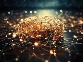 Global connection internet technology Futuristic network lines background Created with technology photo
