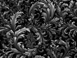 Seamless pattern Royal vintage Victorian Gothic background Rococo venzel and whorl created with technology. photo