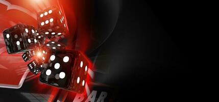 Red Craps Dices Casino Banner photo