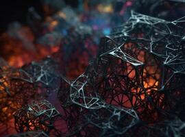 Colorful abstract background An abstract image featuring organic shapes and lines that intersect and overlap created with technology. photo