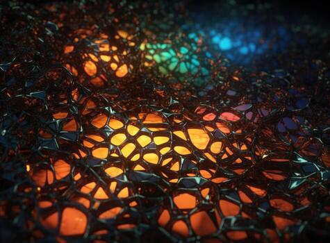 Colorful abstract background An abstract image featuring organic shapes and lines that intersect and overlap created with technology. photo