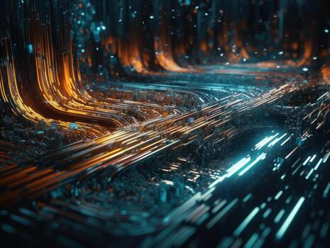 Big data visuliastion cyberspace created with technology photo