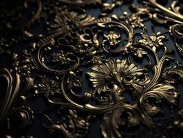 Royal vintage Victorian Gothic background Rococo venzel and whorl created with technology. photo