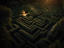 Maze labyrinth Created with technology photo