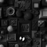 Dark black Geometric grid background created with technology photo